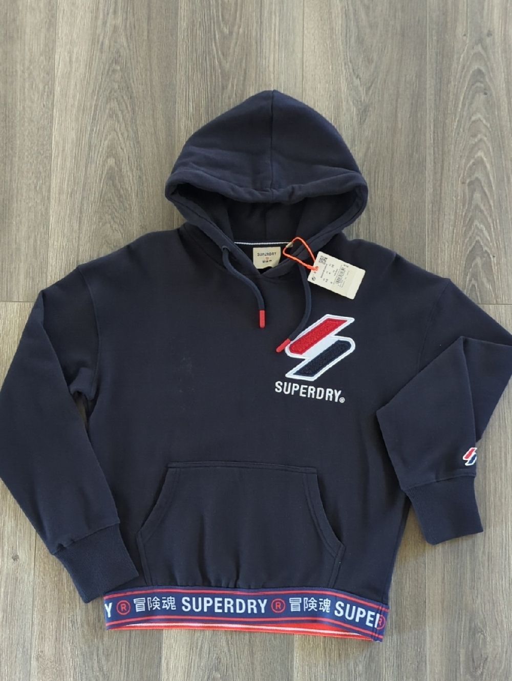 Superdry Women' Navy Hoodie Size XS